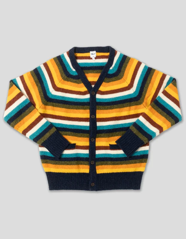 MULTI STRIPE CARDIGAN SWEATER