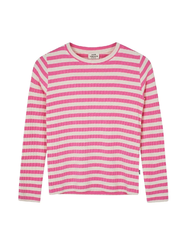 5x5 Classic Stripe Talika Top, Carmine Rose/ Vanilla Ice