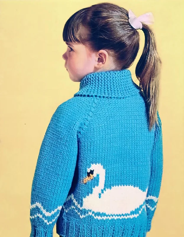 Child's Swan Cardigan Pattern