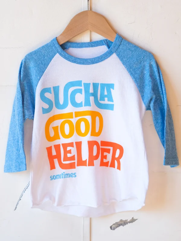 Sucha Good Helper | Raglan Baseball Tee | Sizes 2T - YS