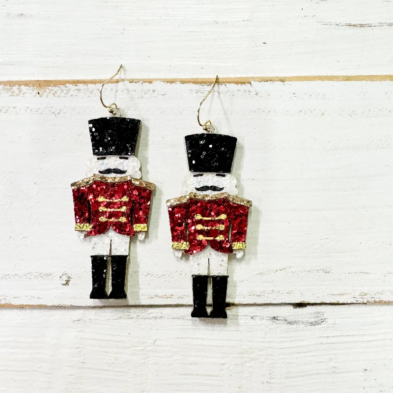 Funky Glitter Nutcracker Earrings