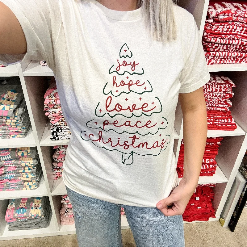 Joy Hope Love Tree Graphic Tee