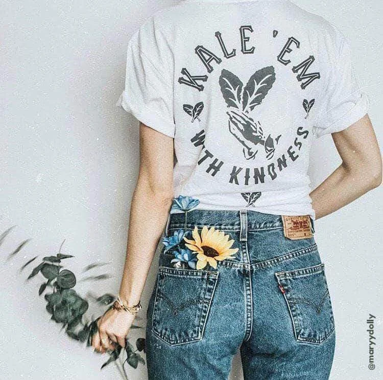 Kale 'Em With Kindness - White T-Shirt