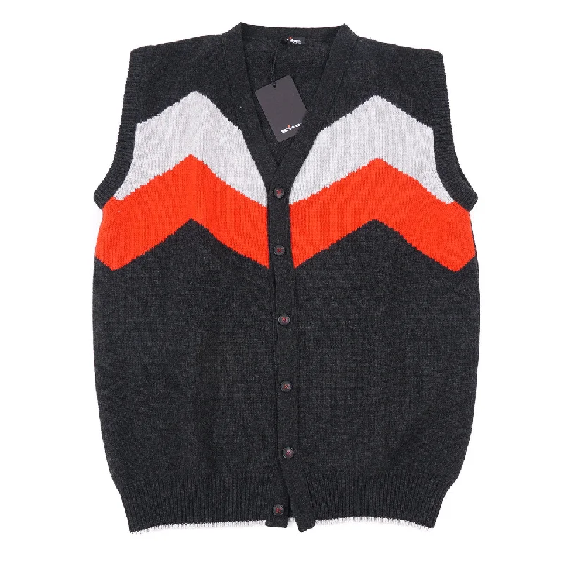 Kiton Cashmere Cardigan Sweater Vest