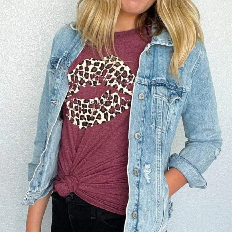 Leopard Lips Soft Graphic Tee