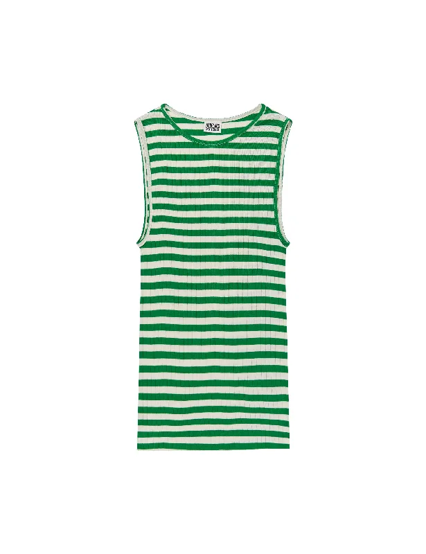 NPS Tank Top Broadway, Green/Ecru