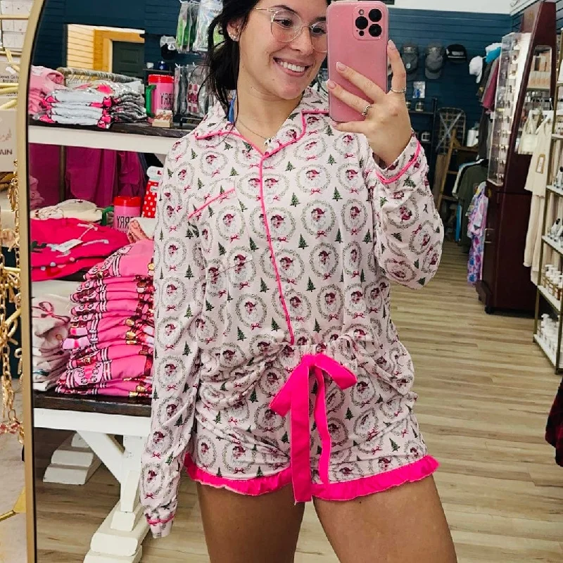 Santa Baby Hot Pink Pj Set