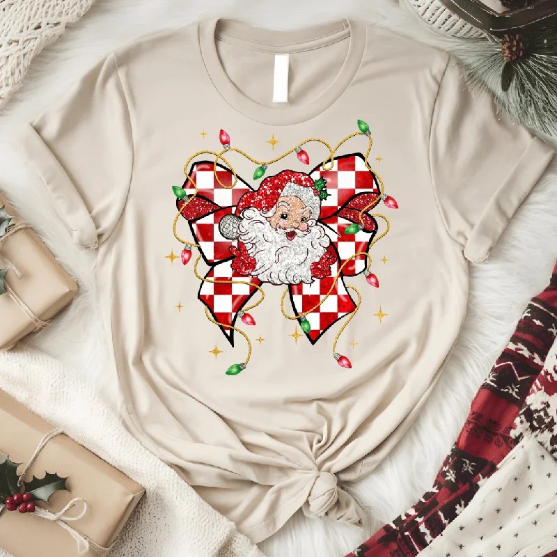 Delaney Viola Santa Bow Graphic Tee