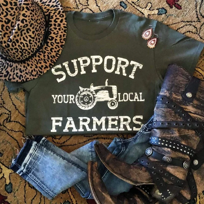 Support Your Local Farmers Graphic Tee