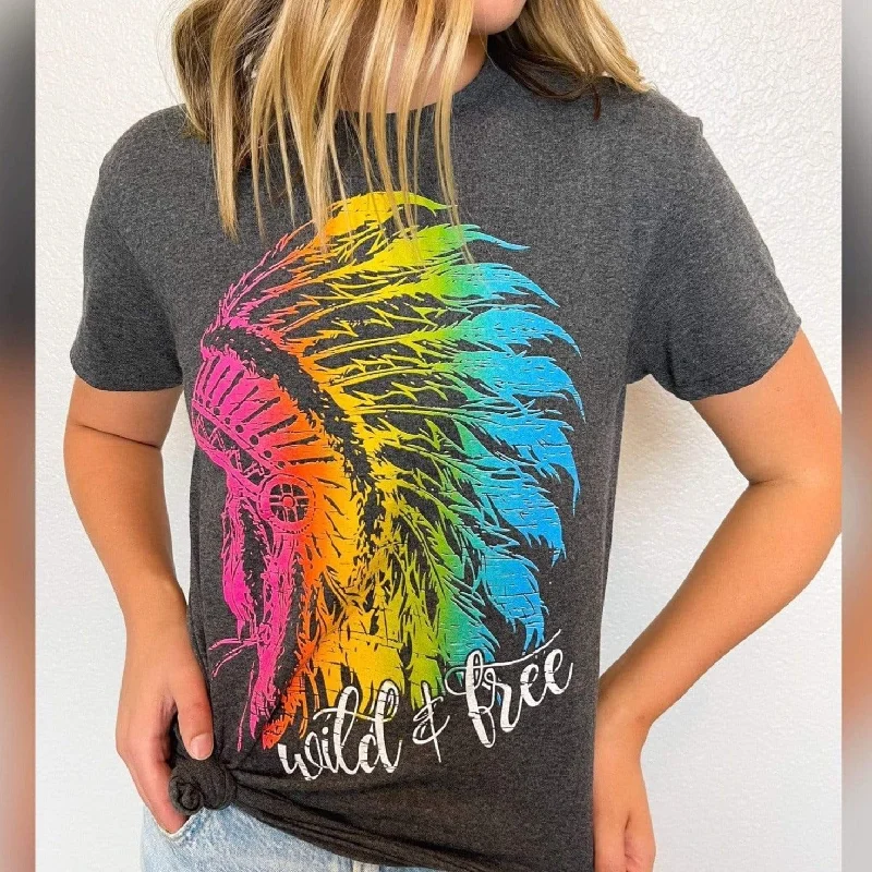 Wild & Free Colorful Graphic Tee