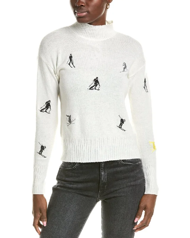 Brodie Cashmere Wool & Cashmere-Blend Ditsy Skier Mock Neck Jumper