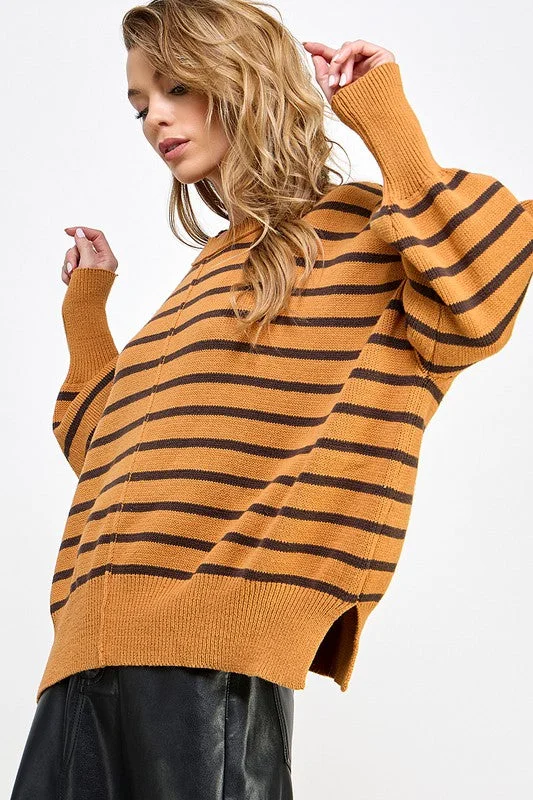 LOOSE FIT STRIP PULLOVER