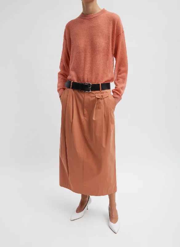 Bio Twill Triple Pleat Skirt