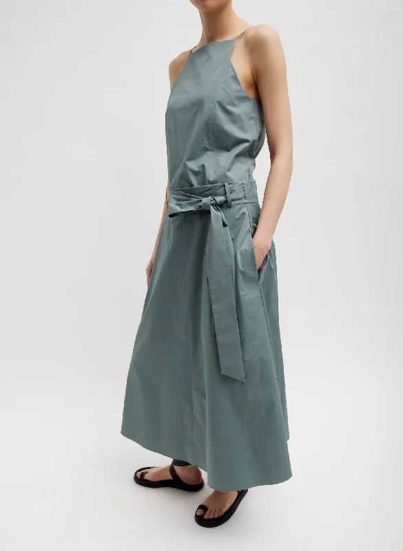 Eco Poplin Back Wrap Skirt