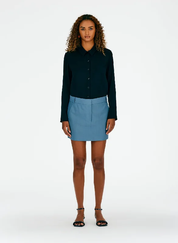 Fluid Suiting Mini Trouser Skirt