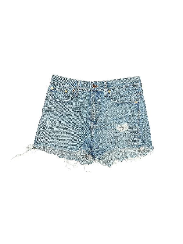 High-Rise Denim Shorts