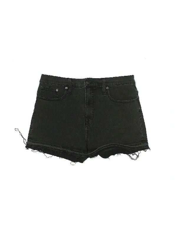 High-Rise Denim Shorts in Dark Wash