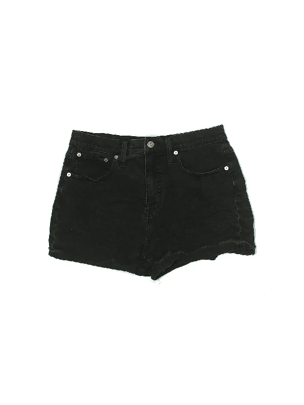 High-Rise Denim Shorts in Dark Wash