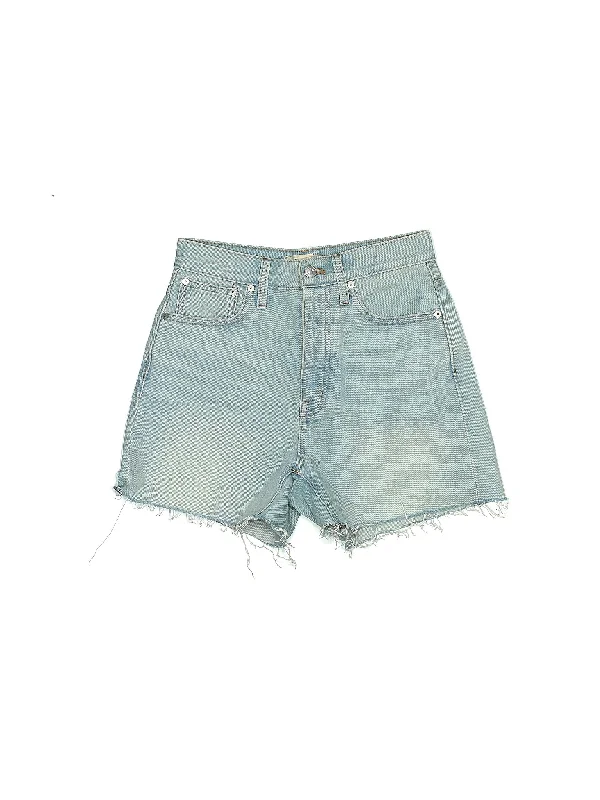 High-Rise Denim Shorts in Light Wash