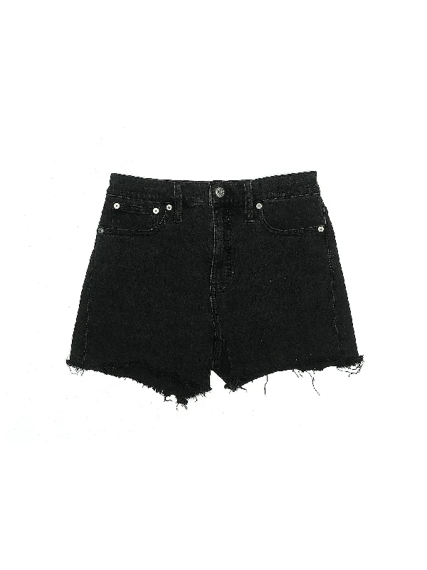 High-Rise Denim Shorts in Medium Wash