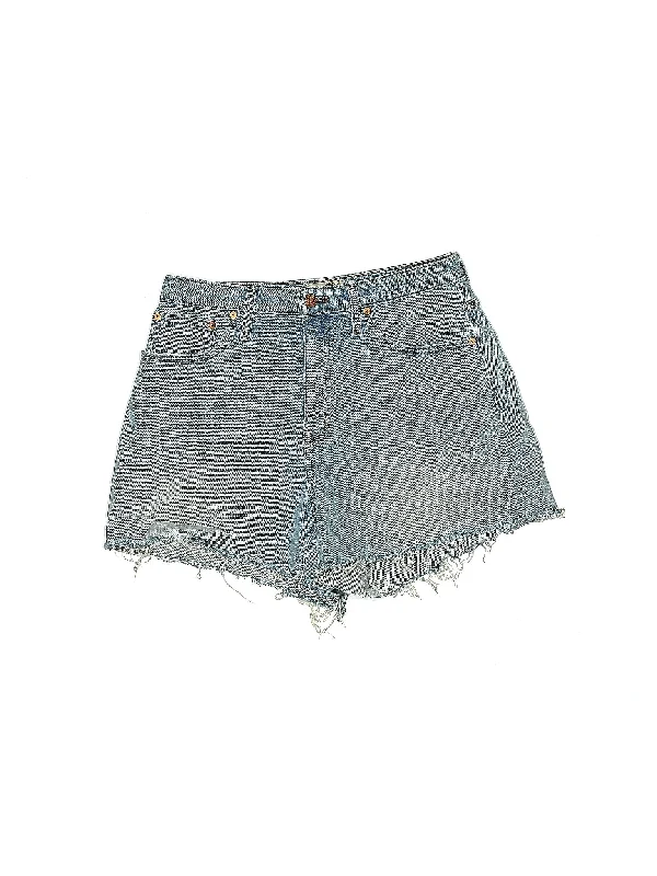 High-Rise Denim Shorts in Medium Wash