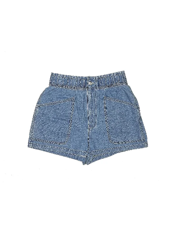 High-Rise Denim Shorts in Medium Wash