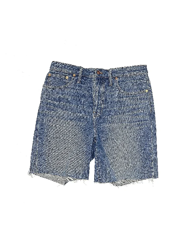 High-Rise Denim Shorts in Medium Wash