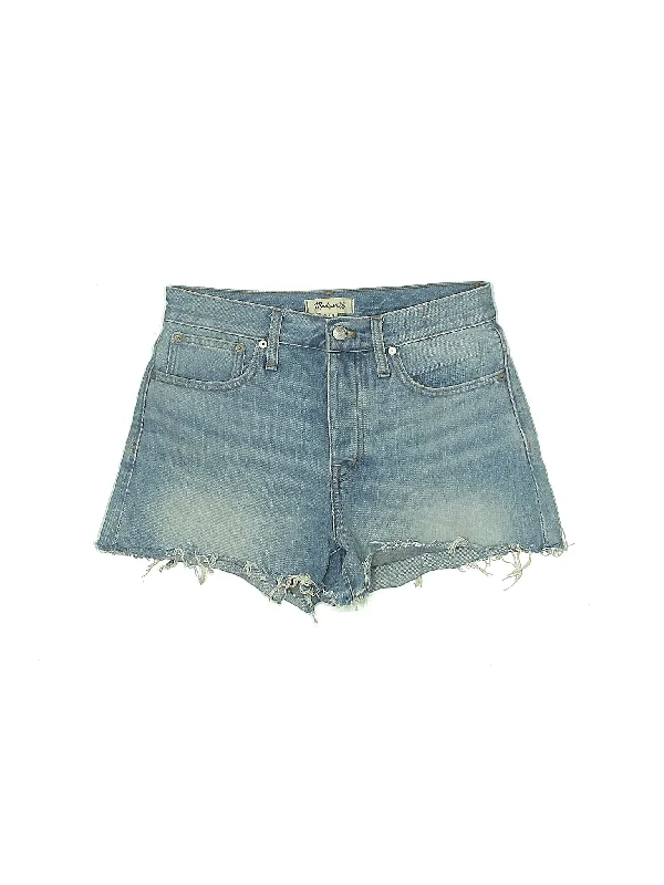 High-Rise Denim Shorts in Medium Wash