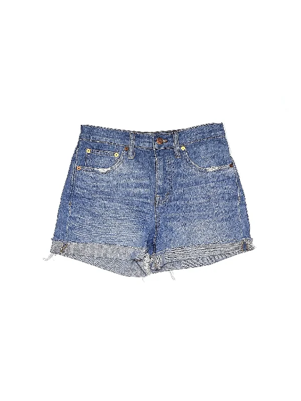 High-Rise Denim Shorts in Medium Wash