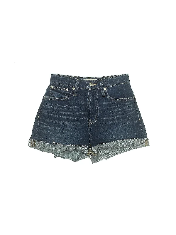 High-Rise Denim Shorts in Medium Wash