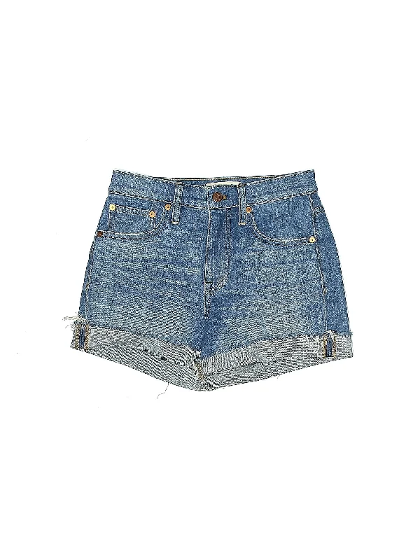 High-Rise Denim Shorts in Medium Wash