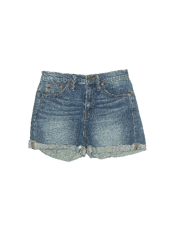 High-Rise Denim Shorts in Medium Wash