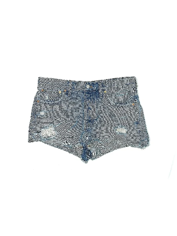 High-Rise Denim Shorts in Medium Wash