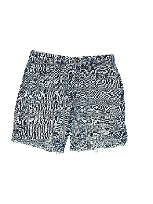 High-Rise Denim Shorts in Medium Wash