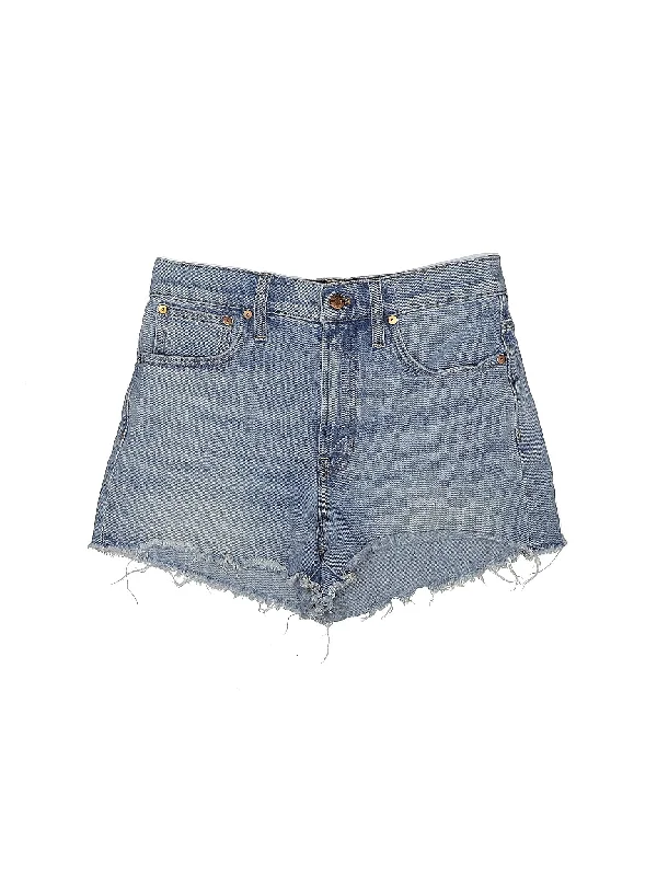 High-Rise Denim Shorts in Medium Wash