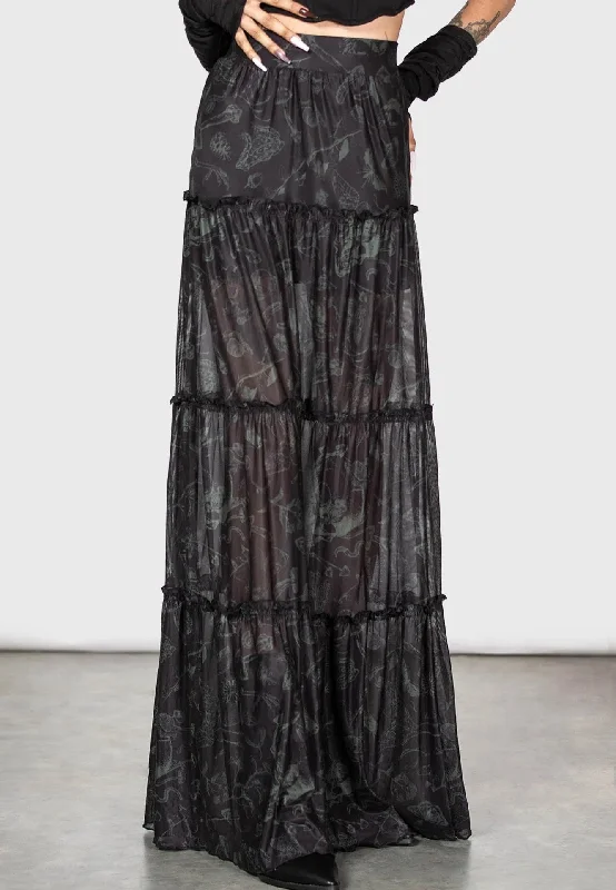 Killstar - Ghosted Woods Maxi - Skirt