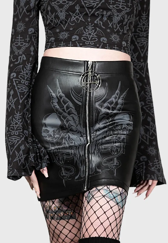 Killstar - Scarlet Flame Mini Black - Skirt