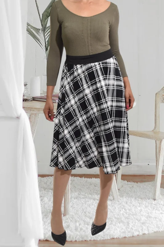 Ladies Flare Black Skirt