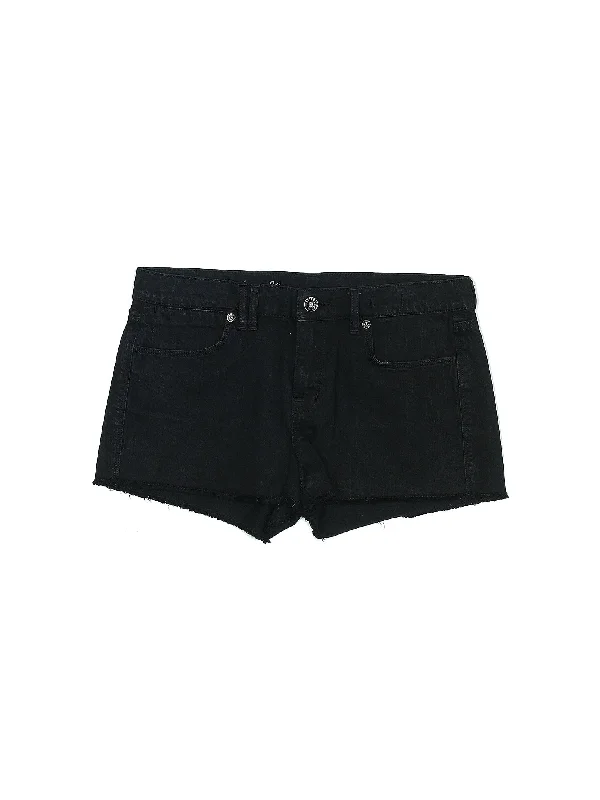 Mid-Rise Denim Shorts in Medium Wash