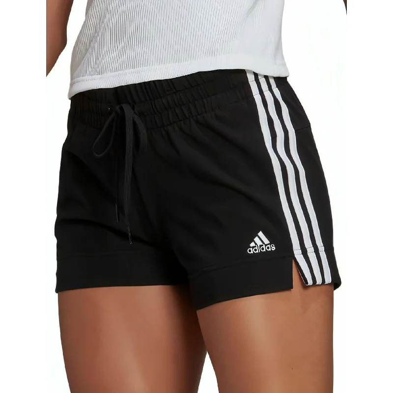 adidas Essentials Slim 3 Stripes Womens Training Shorts - Black