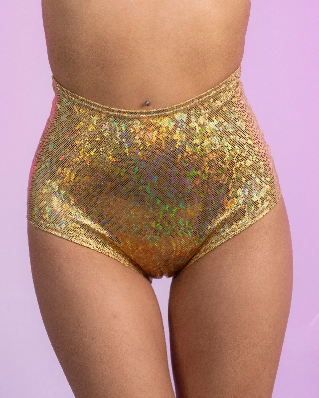 Gold Shatter High Waist Bottoms