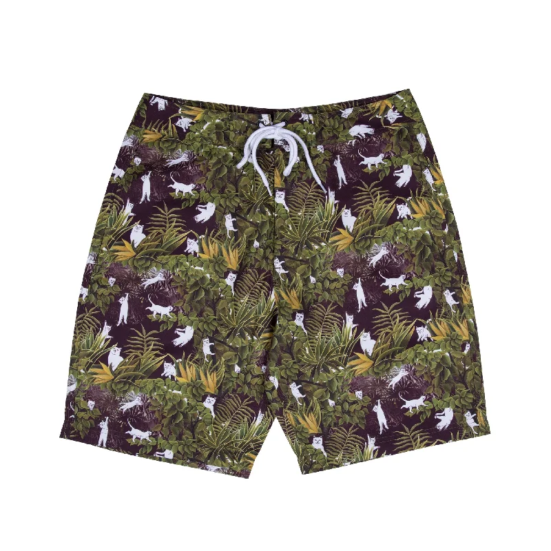 Jungle Nerm Swim Shorts (Black)