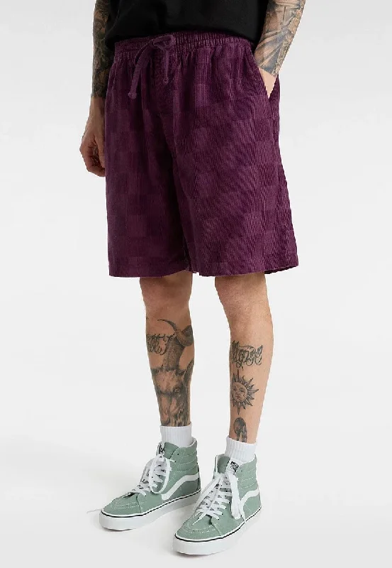 Vans - Range Checkbrd Cord Loose Blackberry Wine - Shorts