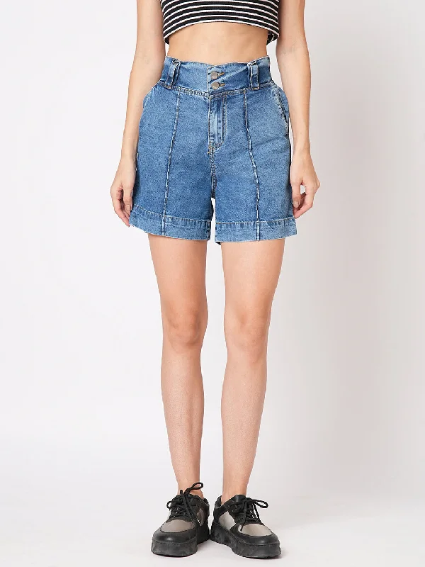 Women High-Rise Slim Fit Shorts