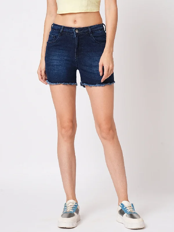 Women High-Rise Slim Fit Shorts