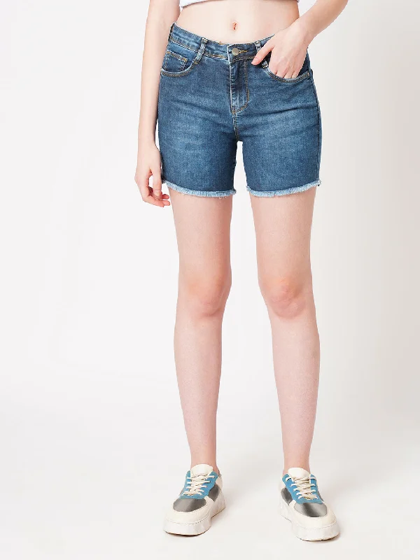 Women High-Rise Slim Shorts