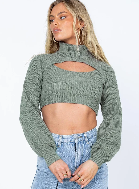 Anna Turtleneck Sweater Green