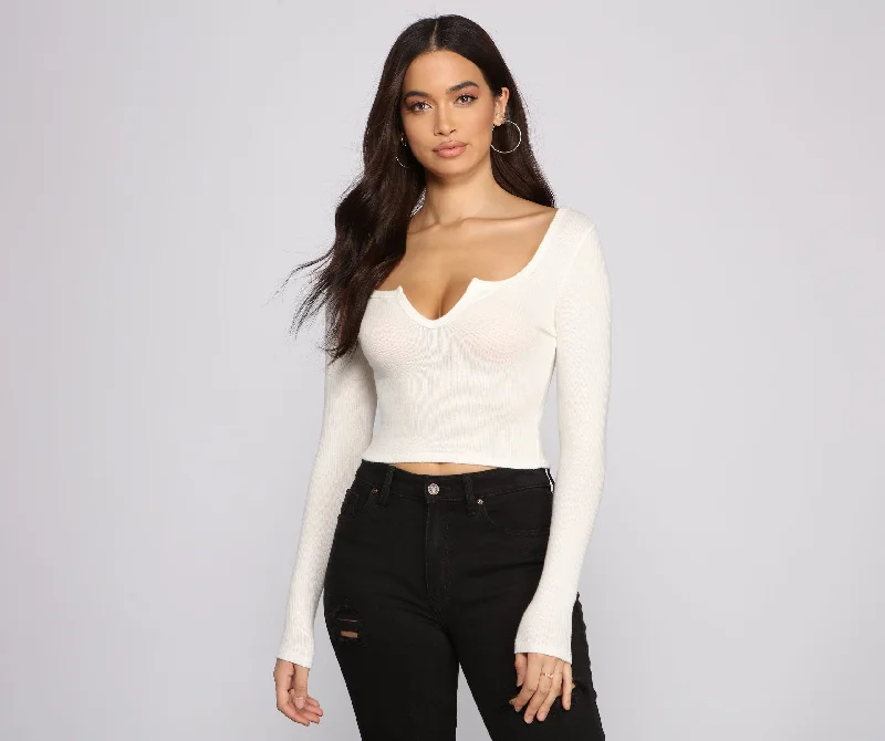 Must-Have Ribbed Knit Crop Top