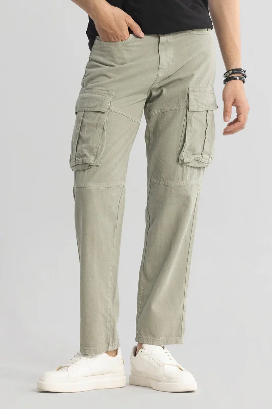 Adventure-Ready Moss Green Cargo Jeans