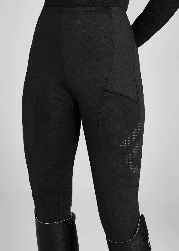 Black Distressed Core Leggings Full Seat